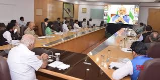 ಎಲ್ಲಾ ರಾಜ್ಯಗಳ ಸಿಎಂಗಳೊಂದಿಗೆ ವಿಡಿಯೋ ಕಾನ್ಫರೆನ್ಸ್ ಮೂಲಕ ಸಭೆ ನಡೆಸಿದ ಮೋದಿ