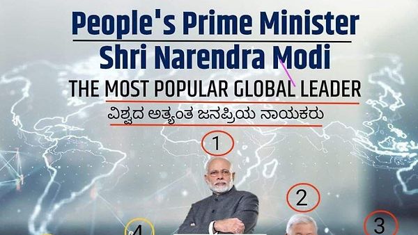 ವಿಶ್ವ ಜನಪ್ರಿಯ ನಾಯಕರ ಪಟ್ಟಿ : ಪ್ರಧಾನಿ ಮೋದಿ ಗೆ ಅಗ್ರಸ್ಥಾನ