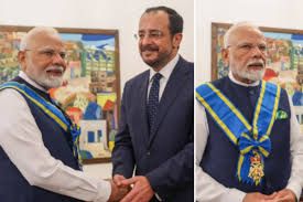ಪ್ರಧಾನಿ ಮೋದಿಗೆ ಸೈಪ್ರಸ್‌ನ ಅತ್ಯುತ್ತಮ ನಾಗರಿಕ ಗೌರವ