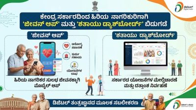 ಕೇಂದ್ರ ಸರ್ಕಾರದಿಂದ ಹಿರಿಯ ನಾಗರಿಕರಿಗಾಗಿ ‘ಜೀವನ್ ಆಪ್’ ಮತ್ತು ‘ಶತಾಯು ಡ್ಯಾಶ್‌ಬೋರ್ಡ್’ ಬಿಡುಗಡೆ
