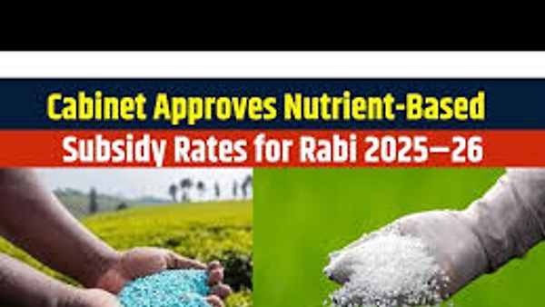 ರಬಿ 2025–26: ಪೋಷಕಾಂಶ ಆಧಾರಿತ ಸಬ್ಸಿಡಿ ದರಗಳಿಗೆ ಕೇಂದ್ರ ಸರ್ಕಾರದ ಅನುಮೋದನೆ