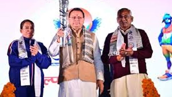 ಯುಕೆ ಸಿಎಂ ಪುಷ್ಕರ್ ಸಿಂಗ್ ಧಾಮಿ ಹಲ್ದ್ವಾನಿಯಿಂದ 38 ನೇ ರಾಷ್ಟ್ರೀಯ ಕ್ರೀಡಾಕೂಟದ ಟಾರ್ಚ್ ರಿಲೇಗೆ ಚಾಲನೆ