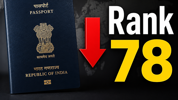 ಹೆನ್ಲಿ ಪಾಸ್‌ಪೋರ್ಟ್ ಸೂಚ್ಯಂಕ 2026 ಪ್ರಕಟ: 78ನೇ ಸ್ಥಾನಕ್ಕೆ ಕುಸಿದ ಭಾರತ! ಹಾಗಾದ್ರೆ ನಂಬರ್ 1 ದೇಶ ಯಾವುದು ಗೊತ್ತಾ?