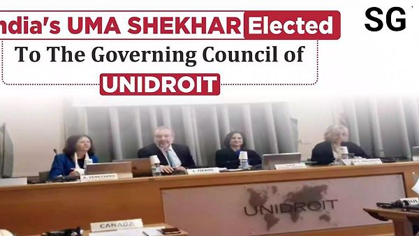 UNIDROIT ಆಡಳಿತ ಮಂಡಳಿಗೆ ಭಾರತದ ಉಮಾ ಶೇಖರ್ ಆಯ್ಕೆ