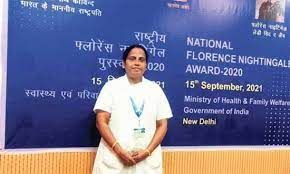 2020 ನೇ ಸಾಲಿನ ನ್ಯಾಷನಲ್ ಫ್ಲೋರೆನ್ಸ್ ನೈಟಿಂಗೆಲ್ ಅವಾರ್ಡ್ ಪಡೆದ ಮರಿಯಮ್ಮ