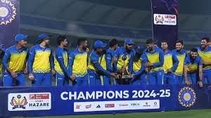 ವಿಜಯ್‌ ಹಜಾರೆ ಟ್ರೋಫಿ 2024-25 : 5ನೇ ಬಾರಿ ಕರ್ನಾಟಕ ಚಾಂಪಿಯನ್