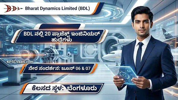 BDL Recruitment 2026: ಬೆಂಗಳೂರಿನಲ್ಲಿ ಪ್ರಾಜೆಕ್ಟ್ ಇಂಜಿನಿಯರ್ ಹುದ್ದೆಗಳಿಗೆ ನೇರ ಸಂದರ್ಶನ; ಪರೀಕ್ಷೆಯಿಲ್ಲದೆ ಕೆಲಸ ಪಡೆಯುವ ಸುವರ್ಣಾವಕಾಶ!