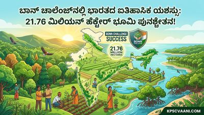 ಬಾನ್ ಚಾಲೆಂಜ್‌ನಲ್ಲಿ ಭಾರತದ ಐತಿಹಾಸಿಕ ಯಶಸ್ಸು: 21.76 ಮಿಲಿಯನ್ ಹೆಕ್ಟೇರ್ ಭೂಮಿ ಪುನಶ್ಚೇತನ!