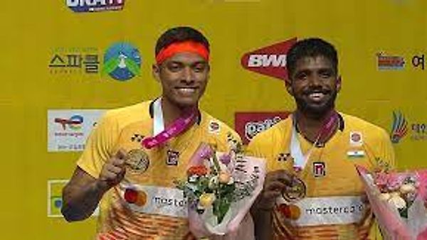 ಬ್ಯಾಡ್ಮಿಂಟನ್ ಡಬಲ್ಸ್ ನಲ್ಲಿ ಅಗ್ರ ಕ್ರಮಾಂಕಕ್ಕೇರಿದ ಸಾತ್ವಿಕ್ - ಚಿರಾಗ್