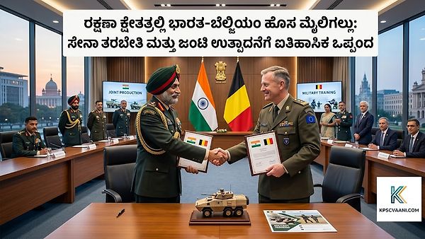 ರಕ್ಷಣಾ ಕ್ಷೇತ್ರದಲ್ಲಿ ಭಾರತ-ಬೆಲ್ಜಿಯಂ ಹೊಸ ಮೈಲಿಗಲ್ಲು: ಸೇನಾ ತರಬೇತಿ ಮತ್ತು ಜಂಟಿ ಉತ್ಪಾದನೆಗೆ ಐತಿಹಾಸಿಕ ಒಪ್ಪಂದ