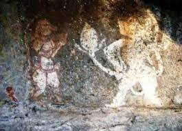 ರುದ್ರಗಿರಿ ಬೆಟ್ಟದಲ್ಲಿ ರಾಕ್ ಆರ್ಟ್ ಸಂಯೋಜನೆ