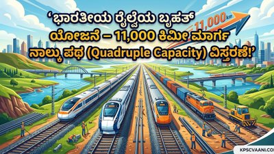 ಭಾರತೀಯ ರೈಲ್ವೆಯ ಬೃಹತ್ ಯೋಜನೆ – 11,000 ಕಿಮೀ ಮಾರ್ಗ ನಾಲ್ಕು ಪಥ (Quadruple Capacity) ವಿಸ್ತರಣೆ!