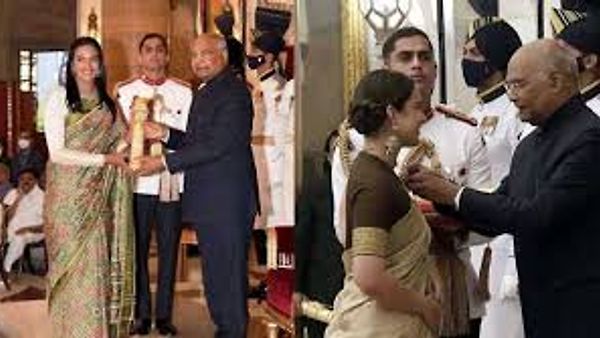 ದೆಹಲಿಯಲ್ಲಿ  29 ಮಹಿಳೆಯರು, ಓರ್ವ ತೃತೀಯ ಲಿಂಗಿ ಸೇರಿದಂತೆ 119 ಜನರಿಗೆ 'ಪದ್ಮ' ಪ್ರಶಸ್ತಿ ಪ್ರಧಾನ