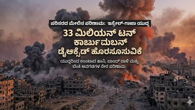 ಇಸ್ರೇಲ್-ಗಾಜಾ ಸಂಘರ್ಷ: ಪರಿಸರದ ಮೇಲಿನ ಭೀಕರ ಪರಿಣಾಮ ಮತ್ತು ಕಾರ್ಬನ್ ಉತ್ಸರ್ಜನೆ