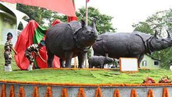 ಕಾಜಿರಂಗ ರಾಷ್ಟ್ರೀಯ ಉದ್ಯಾನವನದಲ್ಲಿರುವ ರೈನೋ ಸ್ಮಾರಕ