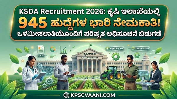 KEA ಬಿಗ್ ನೋಟಿಫಿಕೇಶನ್: ಕೃಷಿ ಇಲಾಖೆಯಲ್ಲಿ 900 ಕ್ಕೂ ಅಧಿಕ AO ಮತ್ತು AAO ಹುದ್ದೆಗಳ ಪರಿಷ್ಕೃತ ಅಧಿಸೂಚನೆ ಬಿಡುಗಡೆ!