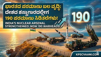 ಭಾರತದ ಪರಮಾಣು ಬಲ ವೃದ್ಧಿ: ದೇಶದ ಶಸ್ತ್ರಾಗಾರದಲ್ಲೀಗ 190 ಪರಮಾಣು ಸಿಡಿತಲೆಗಳು!