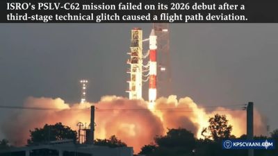 ಇಸ್ರೋದ 2026ರ ಮೊದಲ ಉಡಾವಣೆ ವಿಫಲ: PSLV-C62 ಮಿಷನ್‌ನಲ್ಲಿ ತಾಂತ್ರಿಕ ದೋಷ