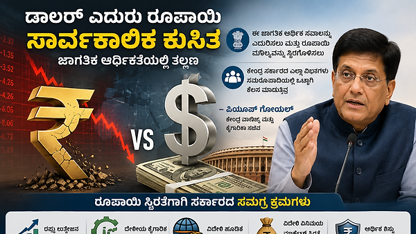 ರೂಪಾಯಿ ಅಪಮೌಲ್ಯೀಕರಣಕ್ಕೆ ಬ್ರೇಕ್: ಕರೆನ್ಸಿ ಸ್ಥಿರತೆಗೆ ಕೇಂದ್ರ ಸರ್ಕಾರದ ಬಿಗಿ ಕ್ರಮಗಳು!