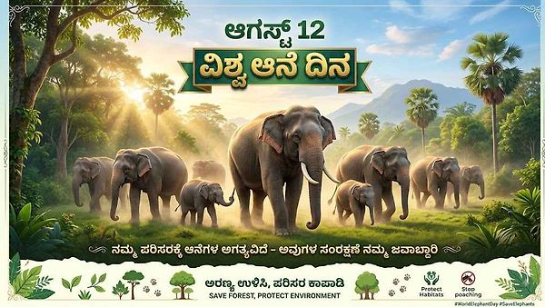 ಆಗಸ್ಟ್ 12 : ವಿಶ್ವ ಆನೆ ದಿನ