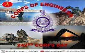 242 ನೇ ಕಾರ್ಪ್ಸ್ ಆಫ್ ಇಂಜಿನಿಯರ್ಸ್ ದಿನವನ್ನು ಆಚರಿಸಿದ ಭಾರತೀಯ ಸೇನೆ
