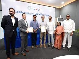 ಅಭಿವೃದ್ಧಿಗಾಗಿ ತಂತ್ರಜ್ಞಾನವನ್ನು ಬಳಸುವ ಕುರಿತು ಗೂಗಲ್-ತೆಲಂಗಾಣ ಎಂಒಯು(MOU)