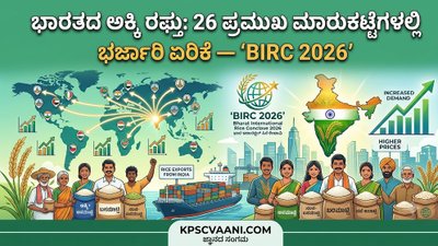 ಭಾರತದ ಅಕ್ಕಿ ರಫ್ತು: 26 ಪ್ರಮುಖ ಮಾರುಕಟ್ಟೆಗಳಲ್ಲಿ ಭರ್ಜರಿ ಏರಿಕೆ — ‘BIRC 2026’ ಮೂಲಕ ಜಾಗತಿಕ ವಿಸ್ತರಣೆಗೆ ಹೆಜ್ಜೆ