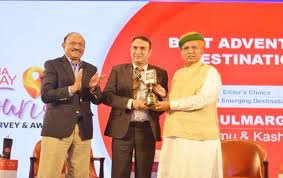 ಅತ್ಯುತ್ತಮ ಸಾಹಸ ಪ್ರವಾಸೋದ್ಯಮ ತಾಣ ಪ್ರಶಸ್ತಿಗೆ J&K ಆಯ್ಕೆ