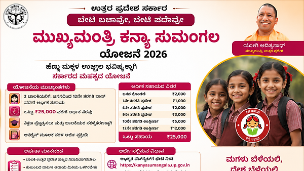 ಉತ್ತರ ಪ್ರದೇಶ ಮುಖ್ಯಮಂತ್ರಿ ಕನ್ಯಾ ಸುಮಂಗಲ ಯೋಜನೆ 2026