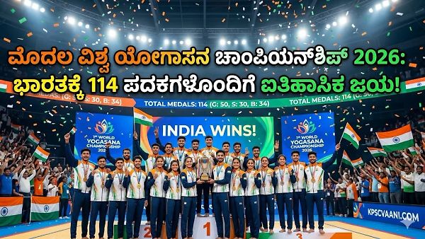 ಮೊದಲ ವಿಶ್ವ ಯೋಗಾಸನ ಚಾಂಪಿಯನ್‌ಶಿಪ್ 2026: ಭಾರತಕ್ಕೆ 114 ಪದಕಗಳೊಂದಿಗೆ ಐತಿಹಾಸಿಕ ಜಯ!