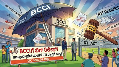 BCCIಗೆ ಬಿಗ್ ರಿಲೀಫ್: ಇನ್ಮುಂದೆ ಕ್ರಿಕೆಟ್ ಮಂಡಳಿ RTI ವ್ಯಾಪ್ತಿಗೆ ಬರಲ್ಲ! CIC ಐತಿಹಾಸಿಕ ತೀರ್ಪು
