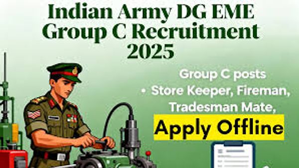 ಭಾರತೀಯ ಸೇನೆ DG EME ನೇಮಕಾತಿ 2025: 194 ಹುದ್ದೆಗಳಿಗಾಗಿ ಆಫ್‌ಲೈನ್ ಅರ್ಜಿ ಆಹ್ವಾನ | ಕೂಡಲೇ ಅರ್ಜಿ ಸಲ್ಲಿಸಿ