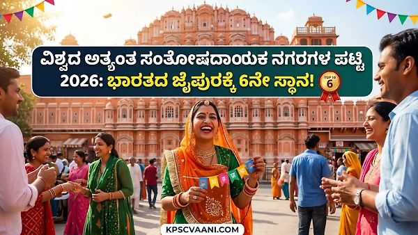 ವಿಶ್ವದ ಅತ್ಯಂತ ಸಂತೋಷದಾಯಕ ನಗರಗಳ ಪಟ್ಟಿ 2026: ಭಾರತದ ಜೈಪುರಕ್ಕೆ 6ನೇ ಸ್ಥಾನ!
