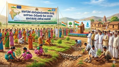 ಜಾಗತಿಕ ಮರುಭೂಮೀಕರಣ ಮತ್ತು ಬರಗಾಲ ವಿರೋಧಿ ದಿನ 2026: ಭಾರತದಲ್ಲಿ ವಿಶೇಷ ಆಚರಣೆ