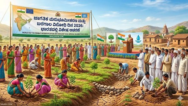 ಜಾಗತಿಕ ಮರುಭೂಮೀಕರಣ ಮತ್ತು ಬರಗಾಲ ವಿರೋಧಿ ದಿನ 2026: ಭಾರತದಲ್ಲಿ ವಿಶೇಷ ಆಚರಣೆ