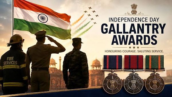 ಸ್ವಾತಂತ್ರ್ಯ ದಿನಾಚರಣೆ 2026: ಪೊಲೀಸ್ ಮತ್ತು ಅಗ್ನಿಶಾಮಕ ಸಿಬ್ಬಂದಿಗೆ 301 ಶೌರ್ಯ ಪದಕ ಪ್ರಕಟ