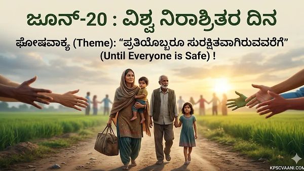 ಜೂನ್-20 : ವಿಶ್ವ ನಿರಾಶ್ರಿತರ ದಿನ
